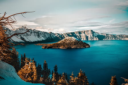 landscape photography of mountain alps and lake thumbnail
