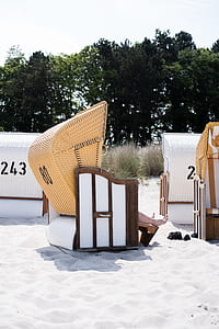 chair, seat, sand, beach thumbnail