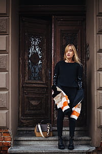 Portrait of young woman on the street thumbnail