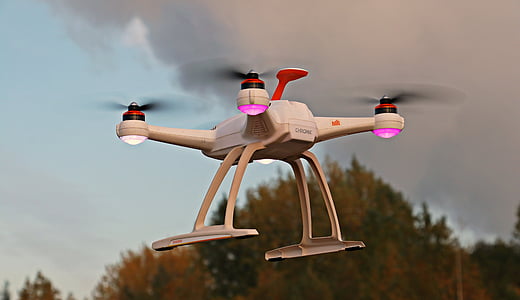 white quad copter drone thumbnail