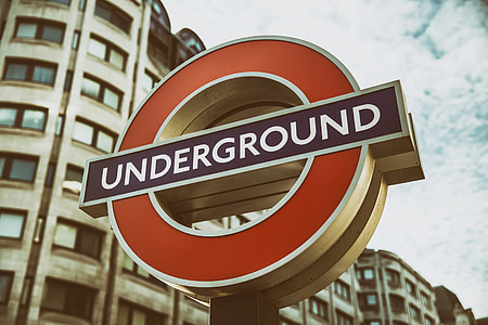 A classic red London Underground sign, this image was captured at St Paul’s tube station in Central London thumbnail