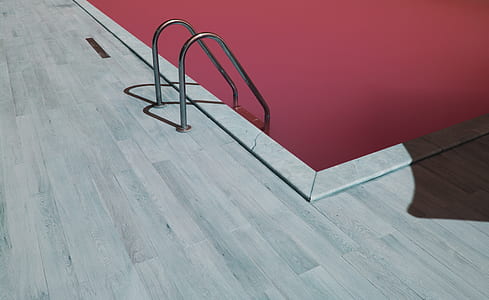 photo of gray stainless steel pool ladder thumbnail