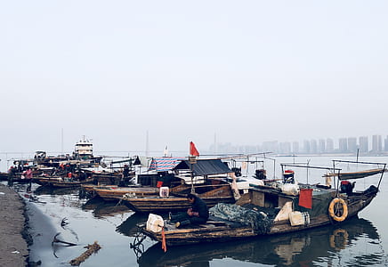 boats on rippling body of water thumbnail