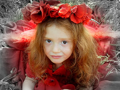 girl in red dress photo thumbnail