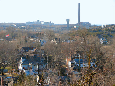 Copper Cliff is in the heart of the nickel mining industry in Sudbury, Ontario, Canada thumbnail
