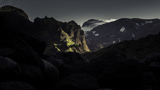 rocky mountain during nighttime thumbnail