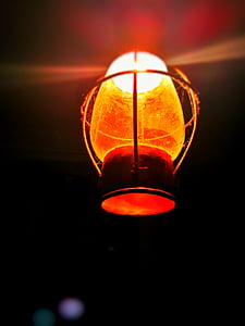 lighted pendant lamp at night thumbnail