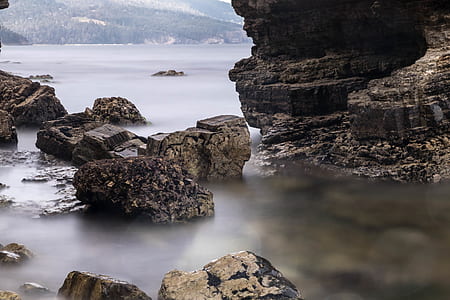Stones Surrounded of Body of Water thumbnail