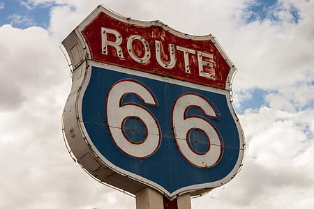 red and geen Route 66 signage thumbnail