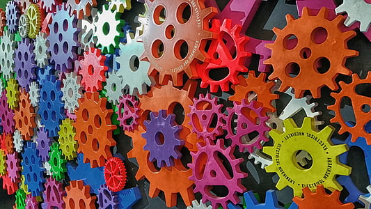 assorted-color sprockets wall decorations thumbnail