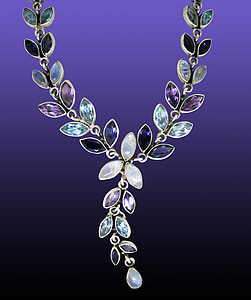 multicolored gemstone necklace thumbnail