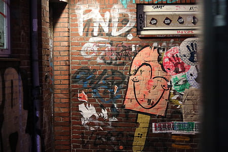 brick wall with graffiti thumbnail