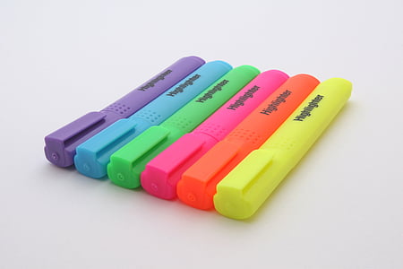 six assorted-color marking pens thumbnail