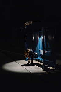 woman sitting on bench thumbnail