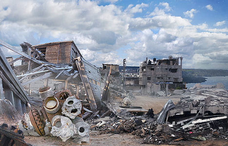 architectural photography of wreck concrete buildings thumbnail