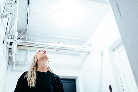 woman looking on concrete roof thumbnail