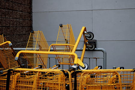 Yellow Steel Shopping Carts thumbnail