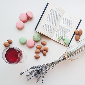 Relax with macarons, drink and a book thumbnail