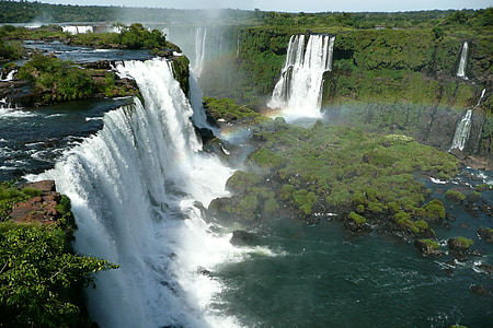 waterfalls surrounded with trees thumbnail