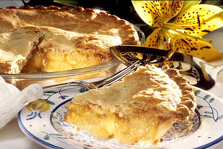 baked pie on plate thumbnail