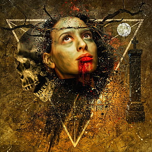 painting of woman and cross thumbnail
