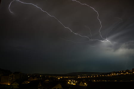 lightning strikes during night time thumbnail
