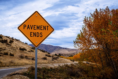 Pavement Ends Road Signage thumbnail