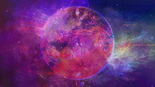 round multicolored planet digital wallpaper thumbnail
