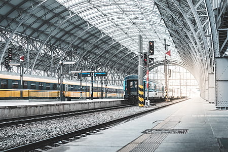 timelapse photography of train thumbnail