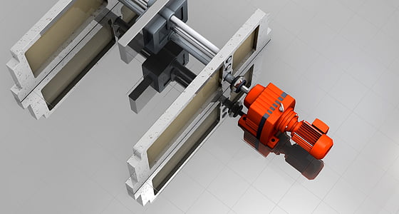 orange and gray metal machine with AC motor thumbnail