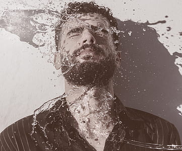 water splash on man face thumbnail