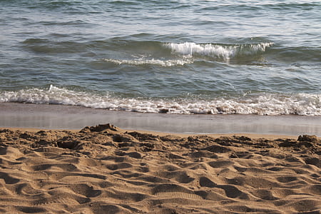 sea waves on beach line thumbnail