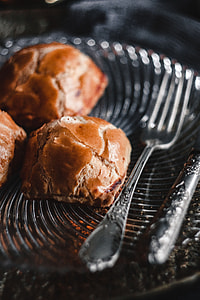 Sweet buns with cream cheese inside thumbnail