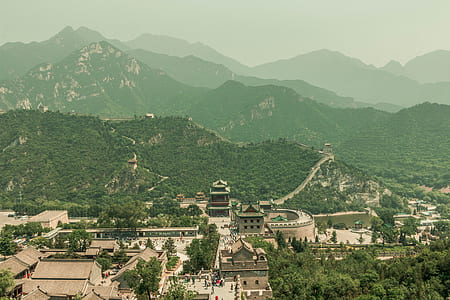 aerial photography of Great Wall of China thumbnail