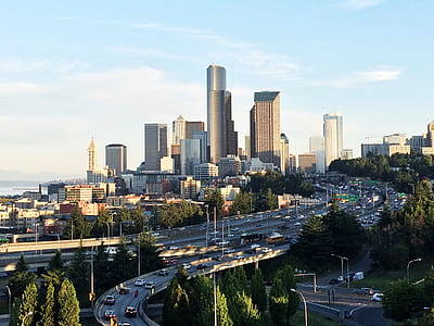 city, cars, traffic, skyline thumbnail