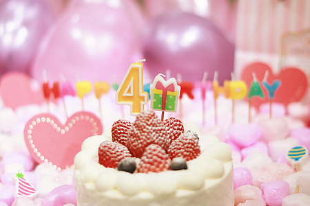 selective focus photography of cake near balloons thumbnail