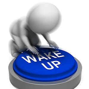 Wake Up Pressed Showing Alarm And Rising thumbnail