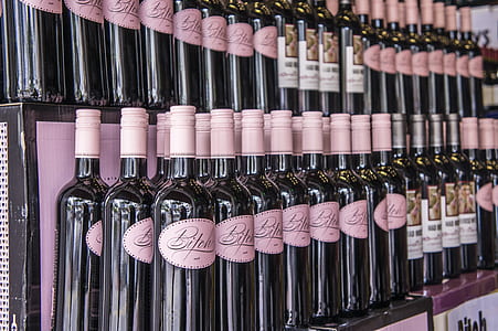 wine bottles on shelf thumbnail