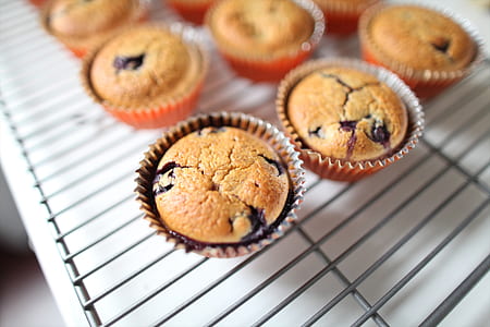 baked cupcakes on tray thumbnail