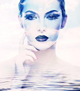 woman touch her face with right hand thumbnail
