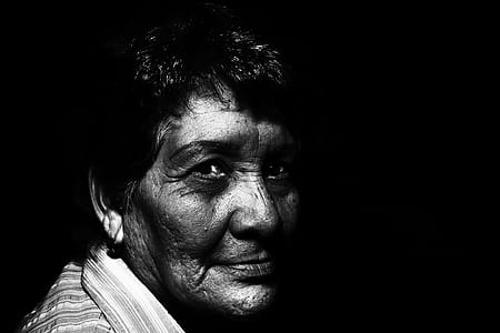 grayscale photography of woman thumbnail