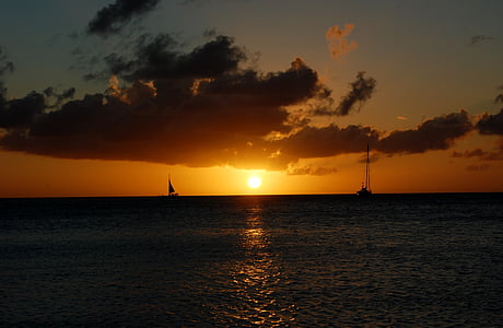 sunset on sea horizon thumbnail