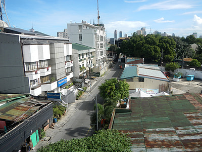 View of houses and street in Quezon City, Philippines thumbnail