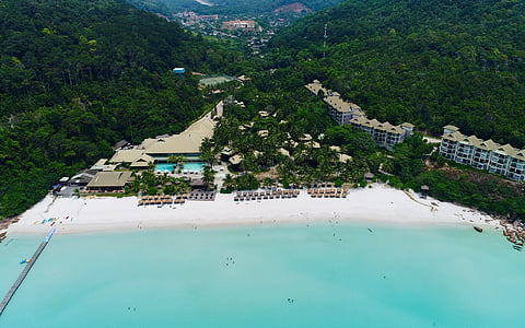 aerial photography of seashore thumbnail