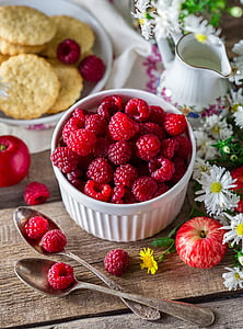 red cherries in white ceramic bowl thumbnail