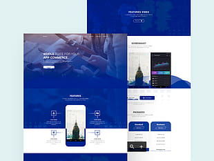 App Landing Website Template psd file