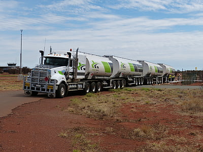 white and green freight truck thumbnail