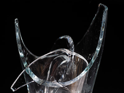 close-up photo of broken clear glass thumbnail