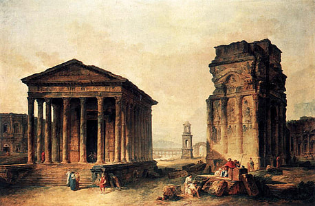 Ruins at Nîmes in France thumbnail