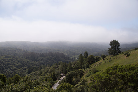 photograph of green mountains under cloudy skies thumbnail
